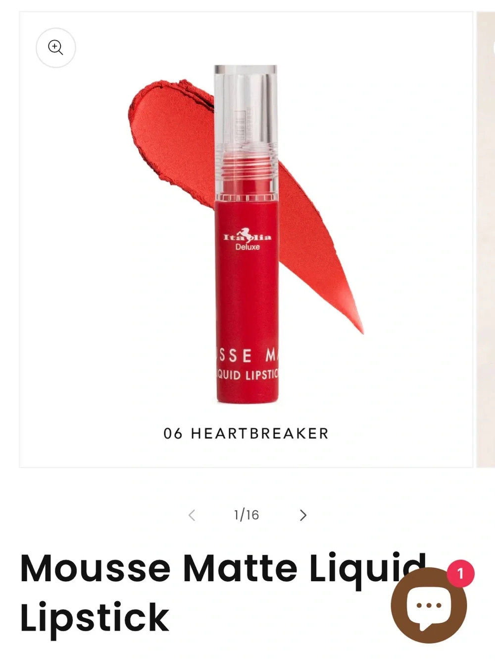 Italia Deluxe Red Mousse Matte Liquid Lipstick